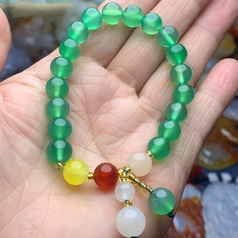 玛瑙/玉髓珠宝奇石未镶嵌手链