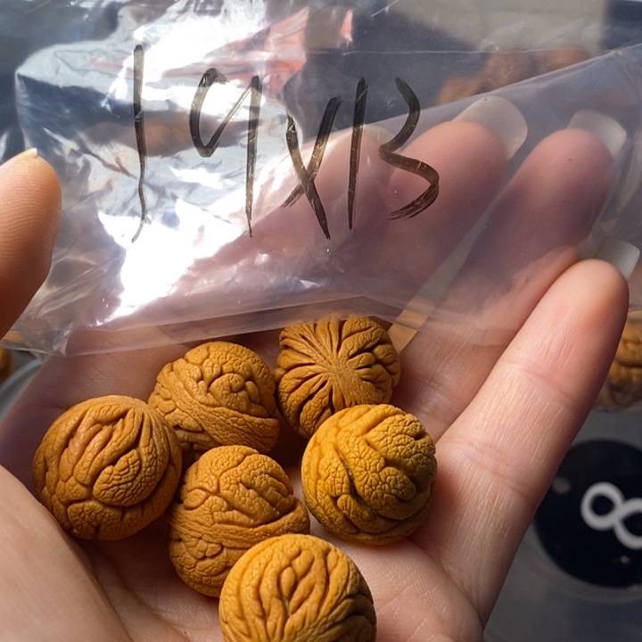 文玩核桃手串秦岭野生龙纹桃核19