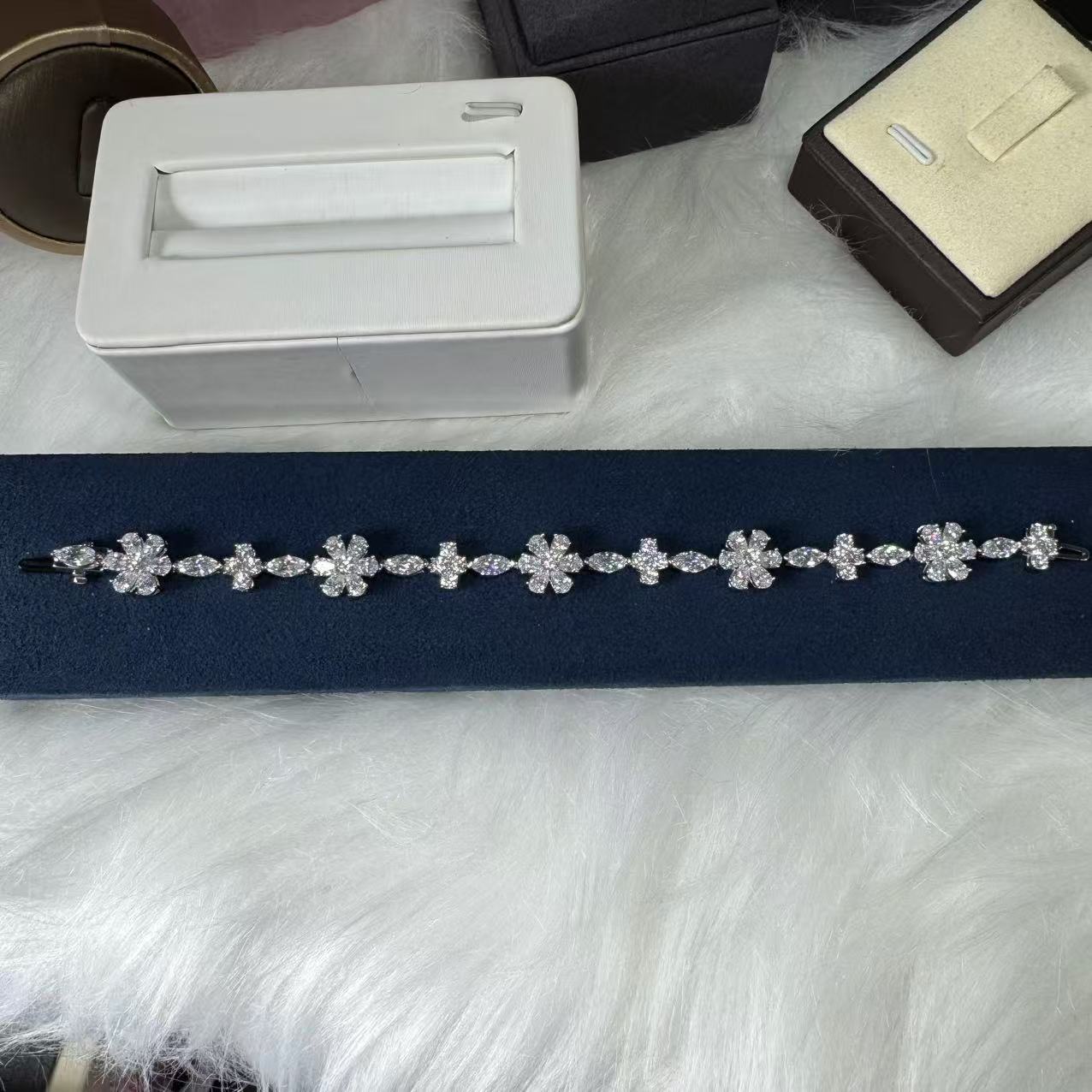 南非18A 手链花朵满钻手链-A