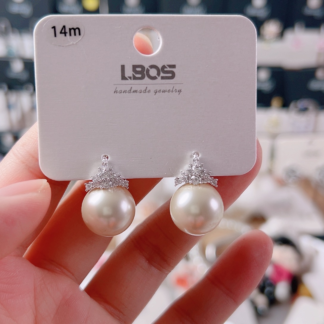 琉璃纯铜合金耳环的