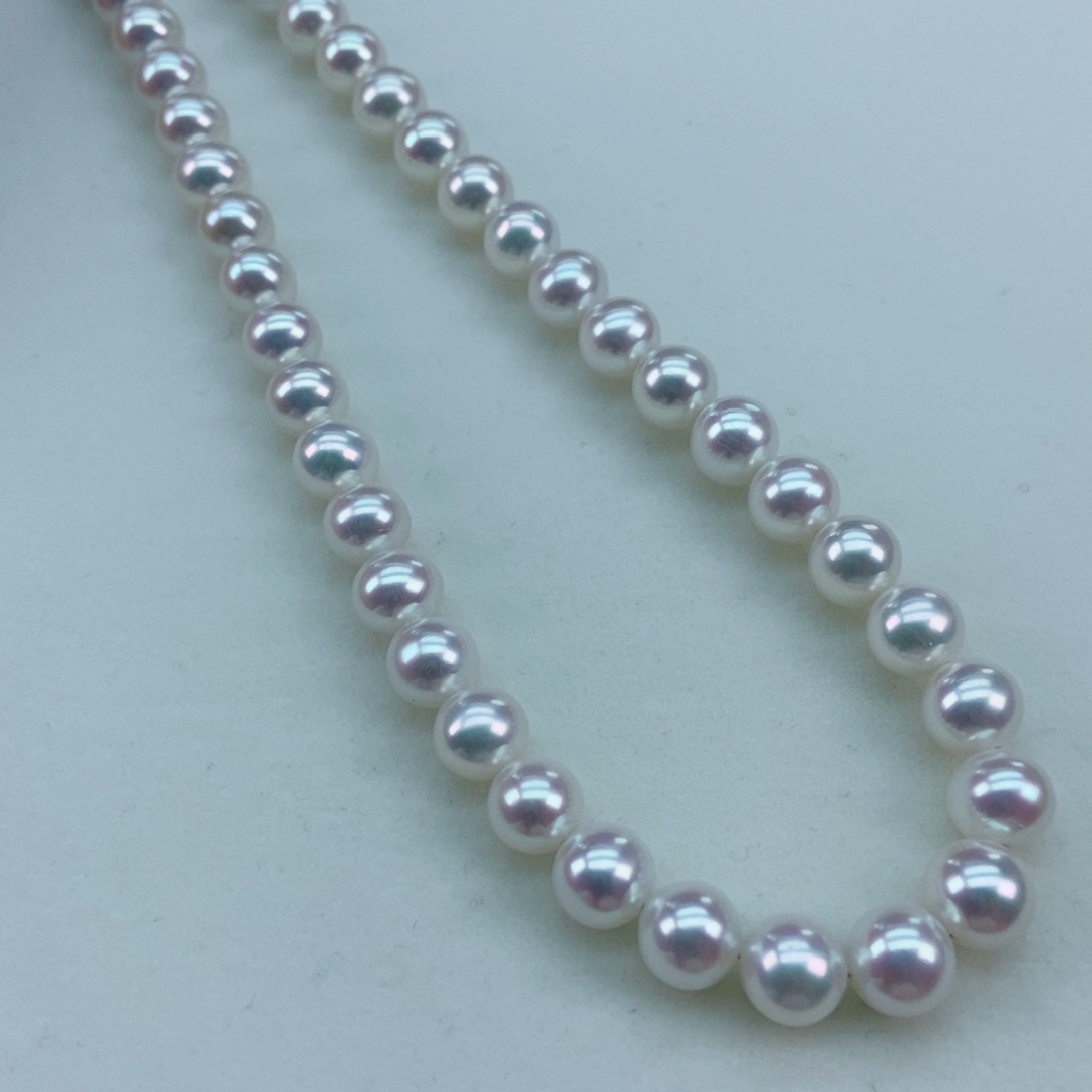 银S925镶嵌淡水珍珠项链8/9爆亮天女光捉急亮毕业