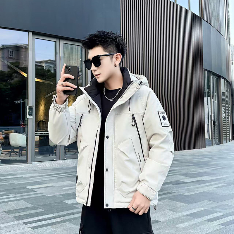 745-1038 冬季御寒保暖男士百搭时尚运动潮流帅气短款修身棉外套