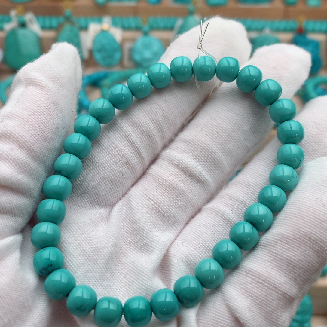 绿松石未镶嵌珠宝奇石7mm