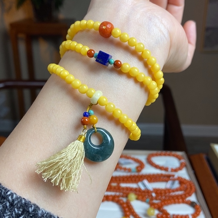 琥珀手链未镶嵌蜜蜡手串5