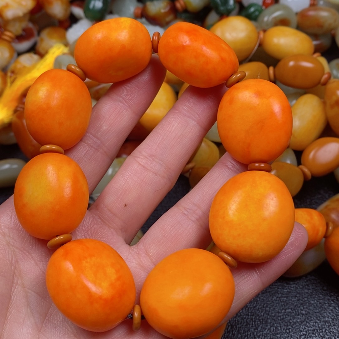 和田玉手链未镶嵌习*