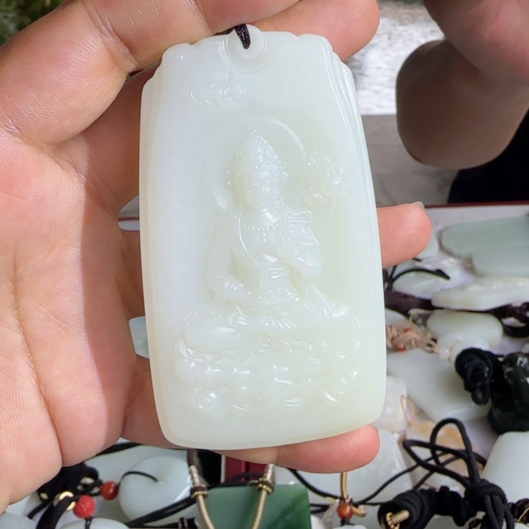 和田玉未镶嵌颈饰115