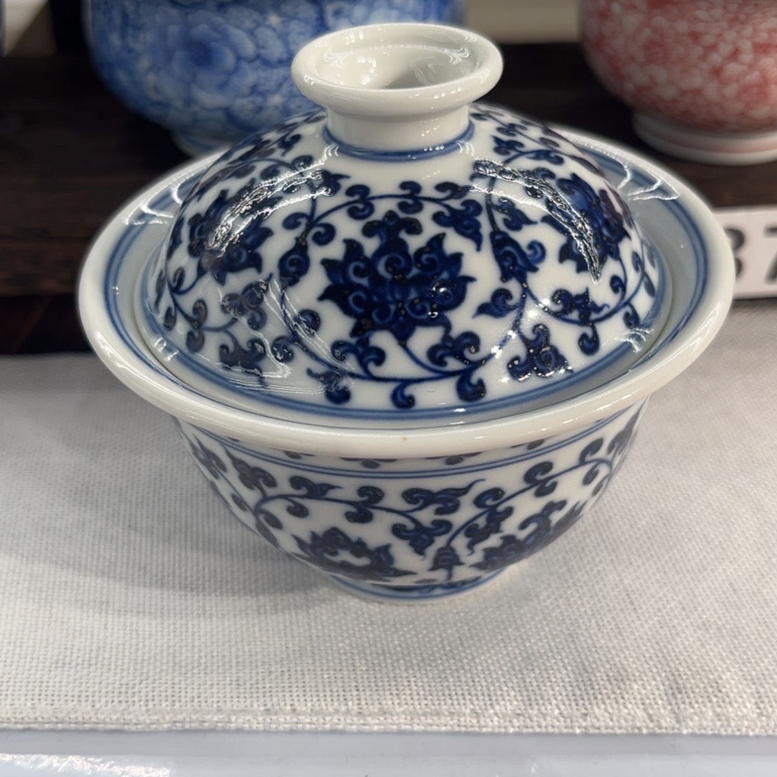 茶***生手工手绘盖碗茶具