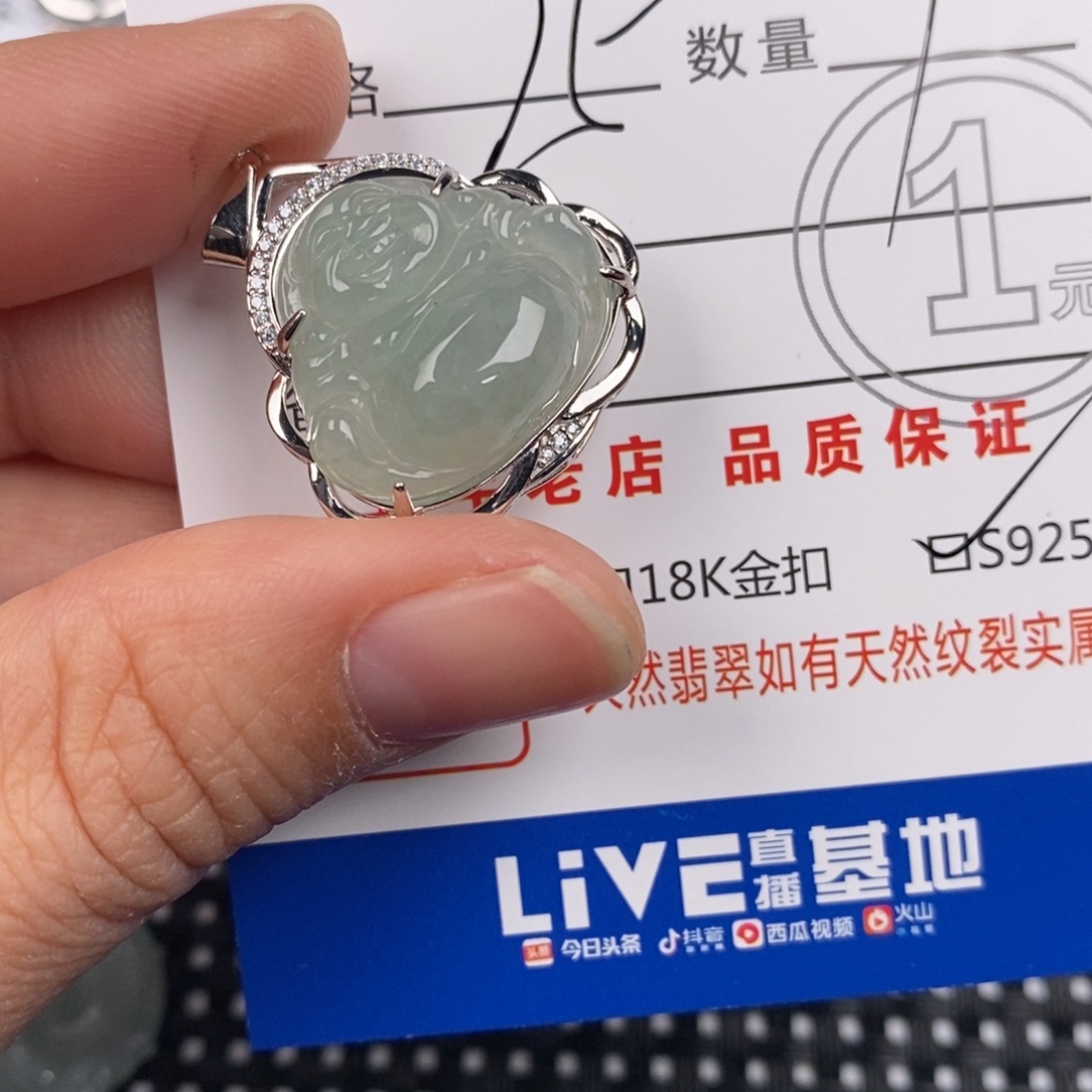 翡翠银S925镶嵌颈饰