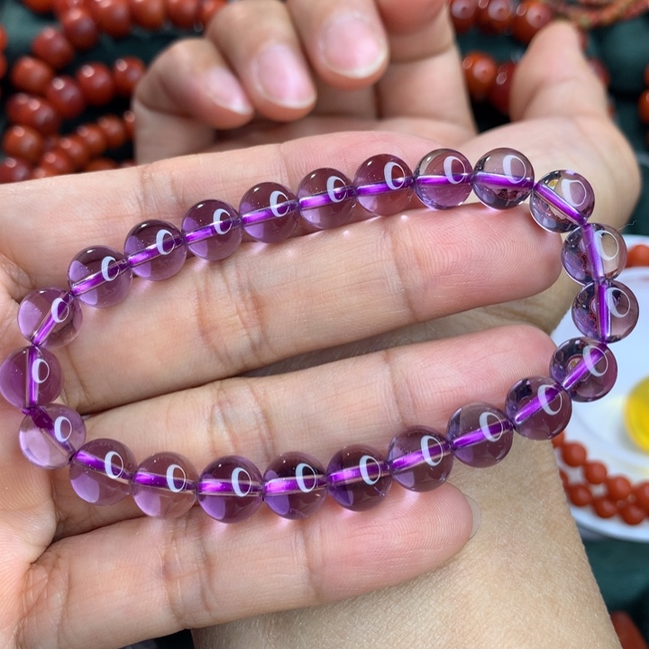 紫晶手串未镶嵌8m m