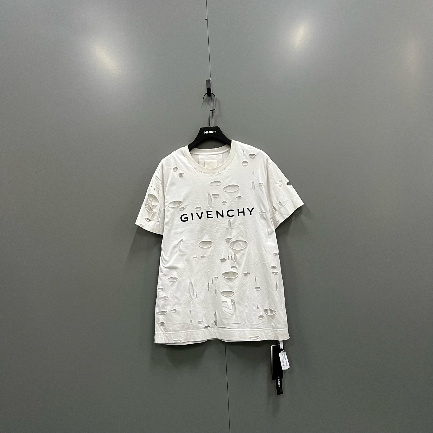 99新 Givenchy/纪梵希 h815 大破坏logo印花短袖 S码 017918 