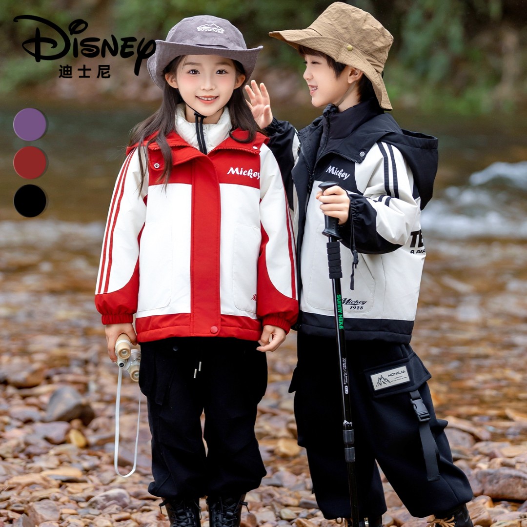 Disney/迪士尼秋冬儿童保暖防寒三合一羽绒加绒三件套XHR3SW685