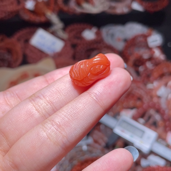 南红玛瑙未镶嵌白菜1241打孔备注