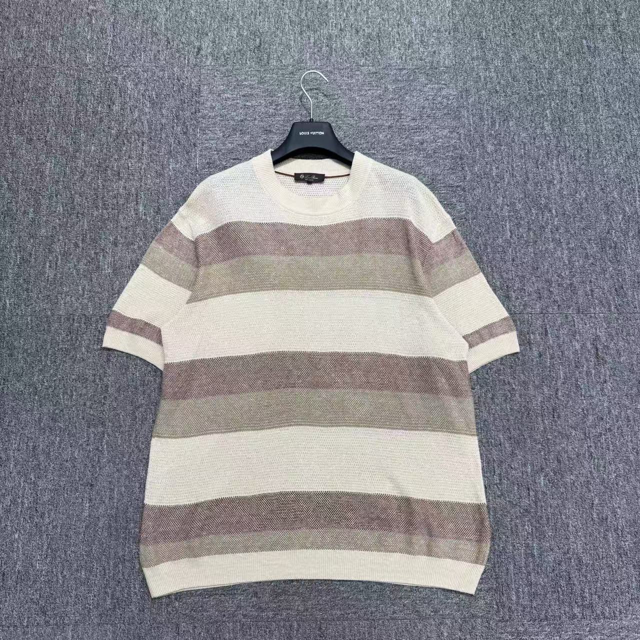 99新   loro piana 针织拼色短袖/50码/编码13690