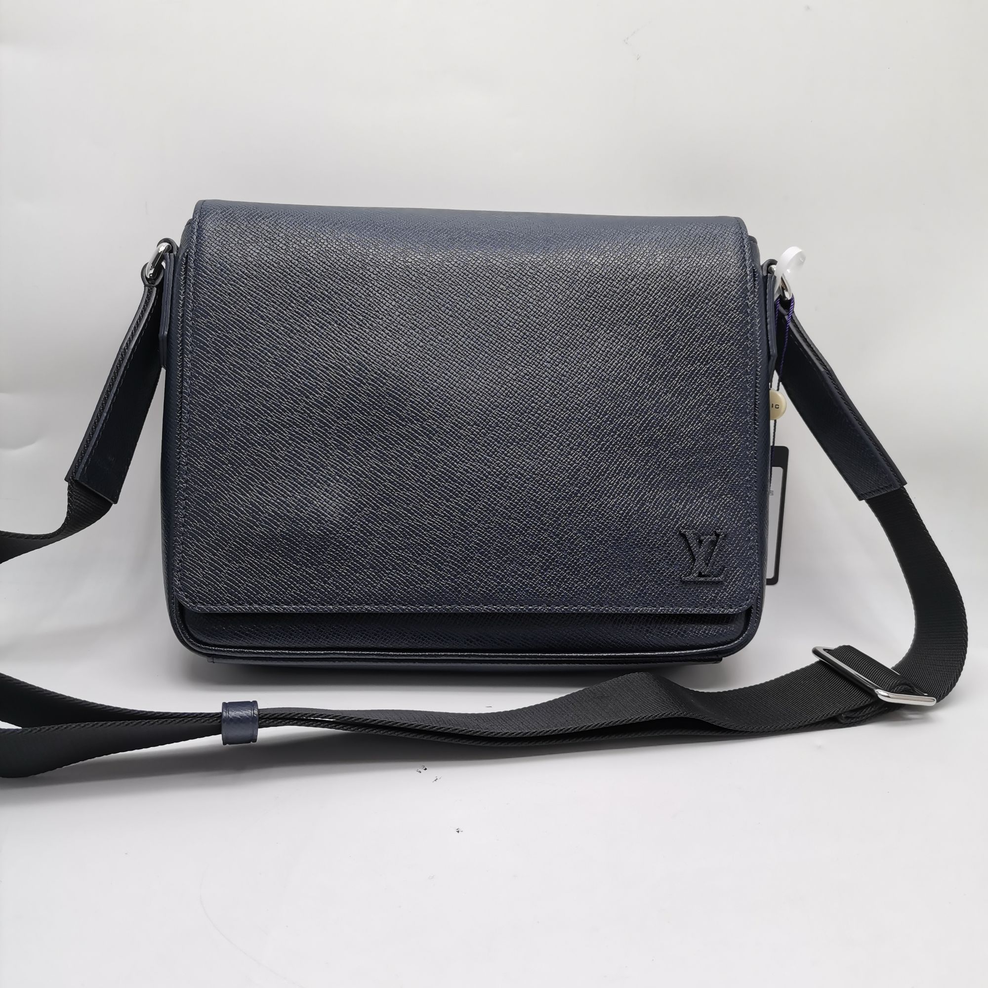 99新 LouisVuitton/路易威登 18247 LV District 蓝色全皮邮差包