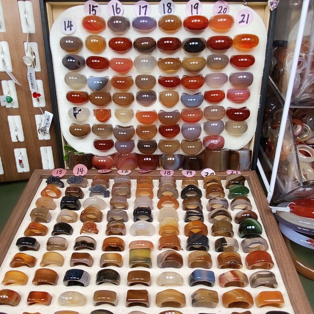 用***6玛瑙/玉髓合金戒指