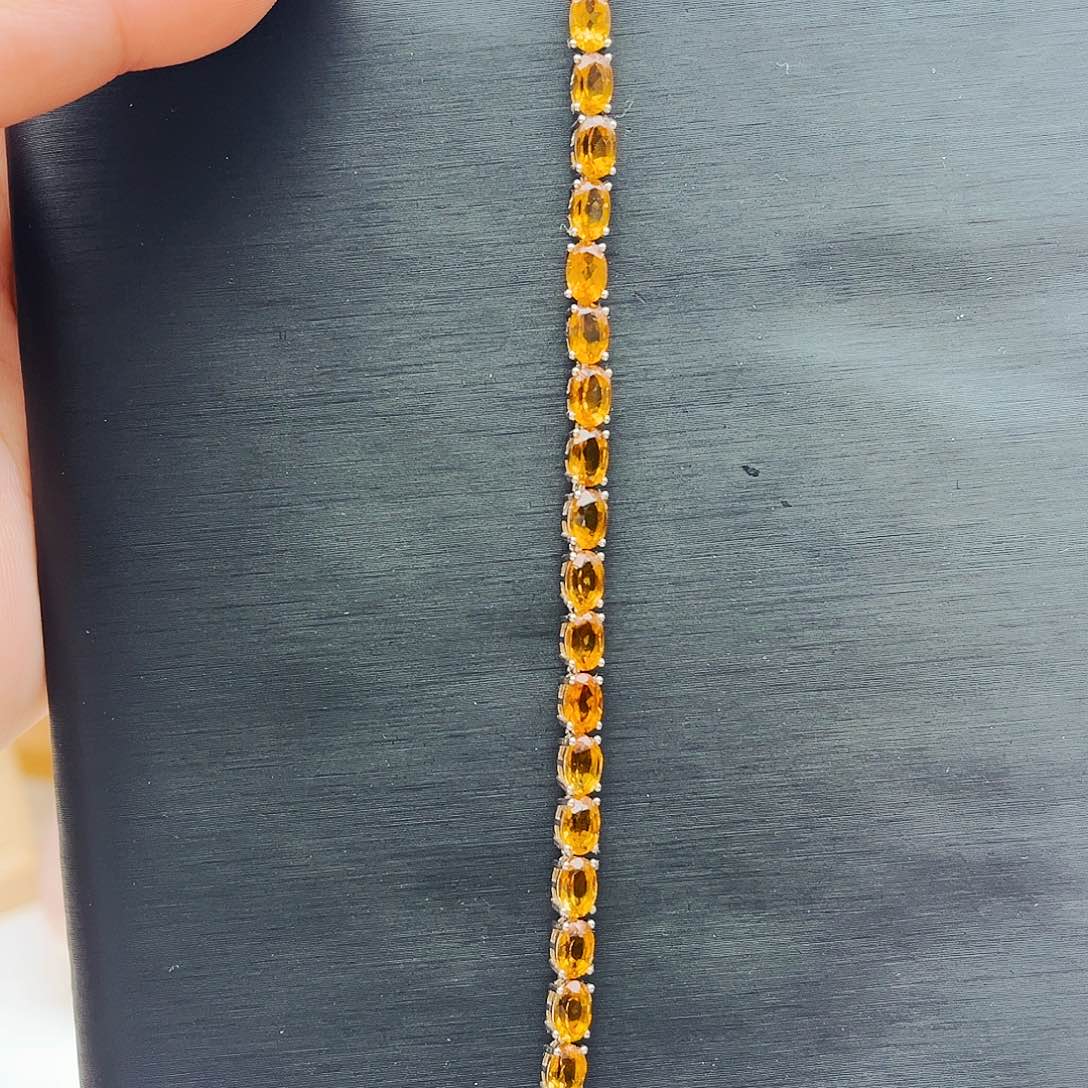 水晶手链银S925镶嵌天然