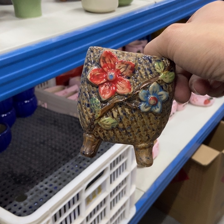 陶瓷花盆单场满9.9发7*9.5