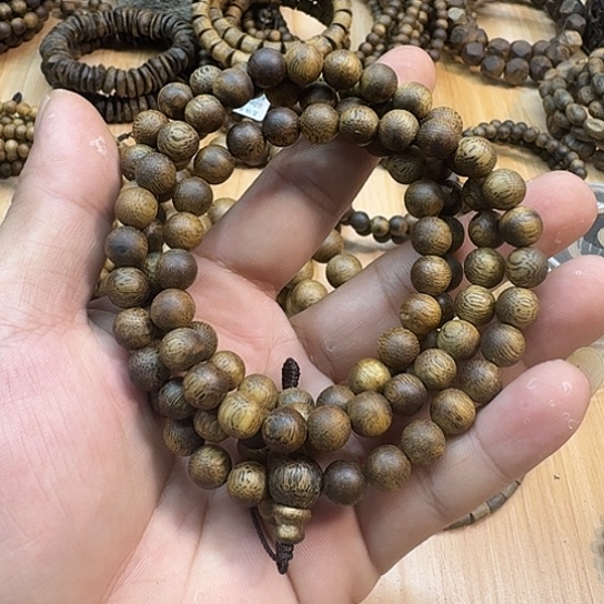 沉香沉香碎屑多圈圆珠08-25克