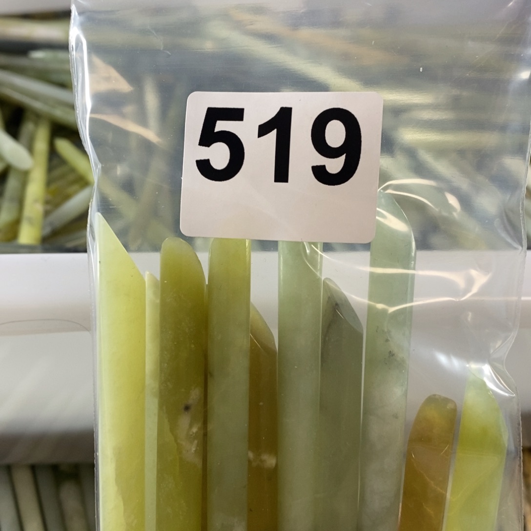 未镶嵌蛇纹石玉发簪薄*夢