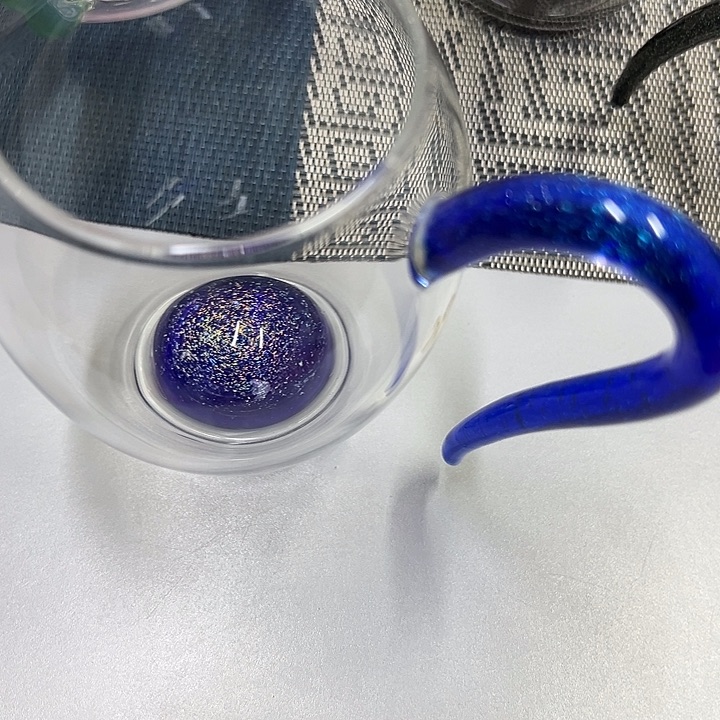 宝蓝金斑斓怡然公道杯