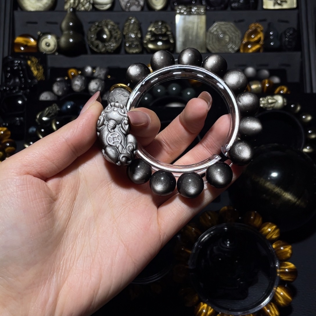 未镶嵌黑曜岩珠宝奇石极*