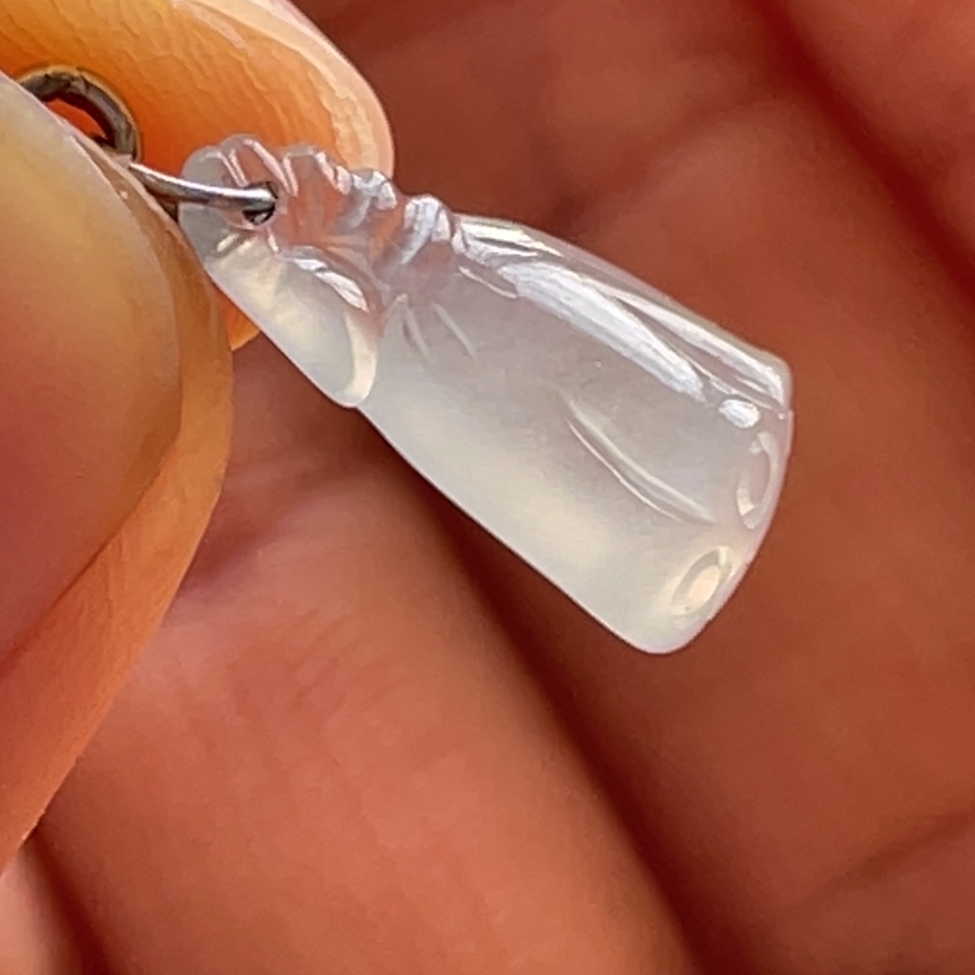 翡翠颈饰银S925镶嵌莲蓬