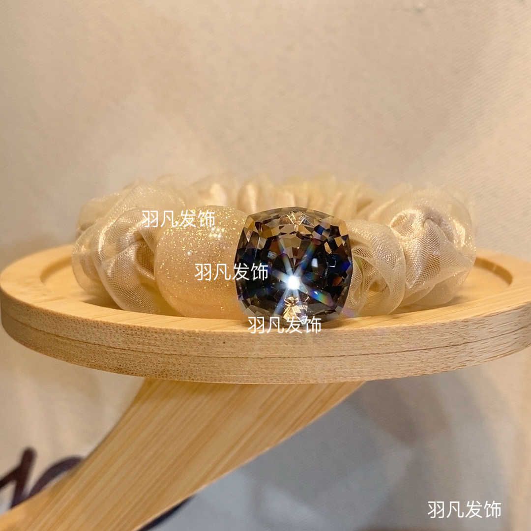 羽凡原创设计【满天星系列】高级感网纱发圈气质头绳百搭扎头发饰