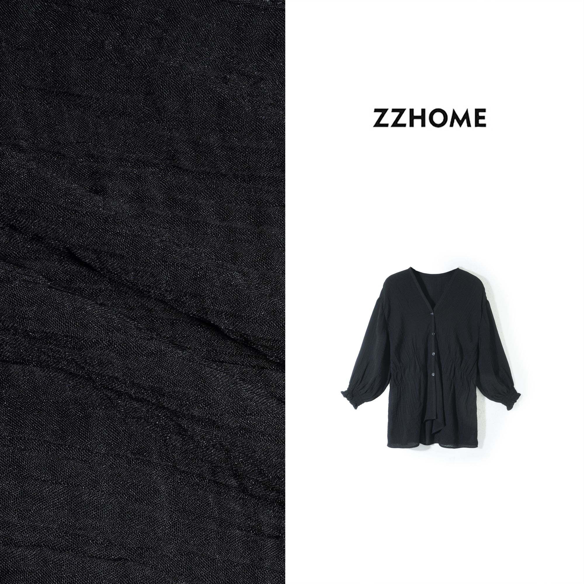 ZOZO HOME | 量感松弛肌理简线条抽褶夏季薄款休闲衬衣q174246p