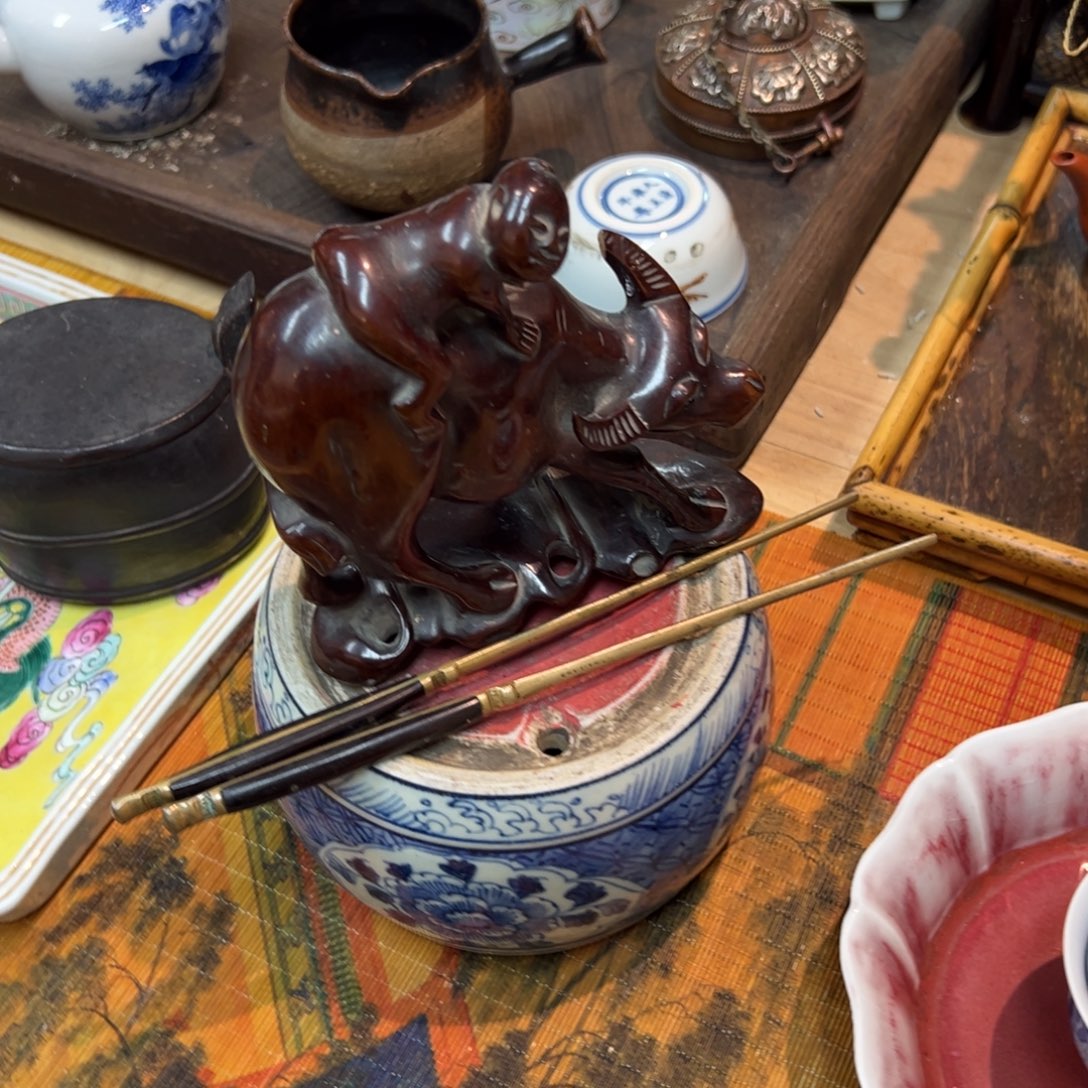 笨***孩牧童和筷子两件编号866