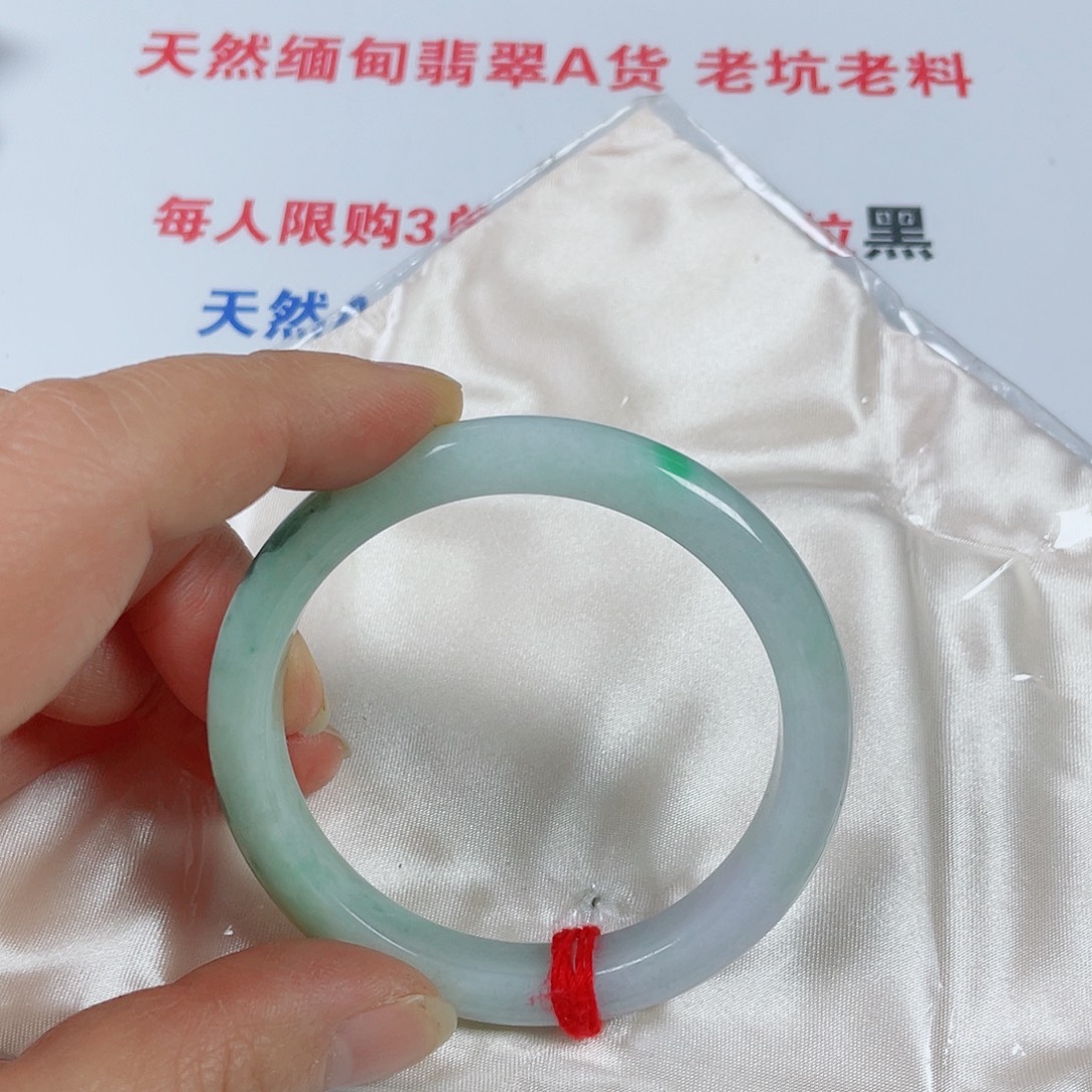 翡翠未镶嵌手镯天然翡翠手镯55.5