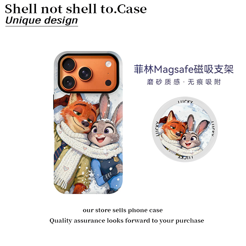 雪地Q版尼克菲林二合一手机壳通用苹果17华为oppo小米17vivox300