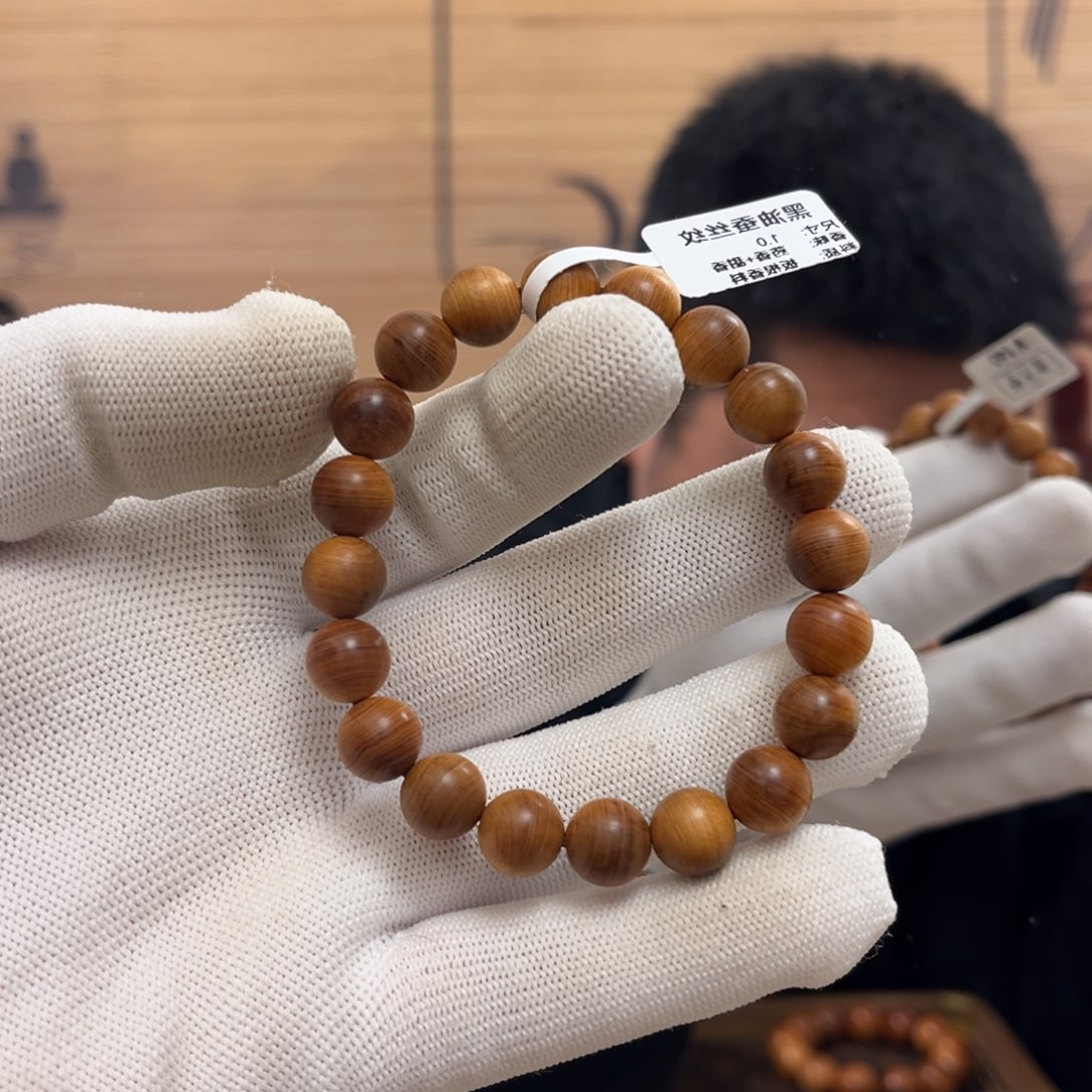 柏木（崖柏）手串/手链10黑油顺纹板根料药香味