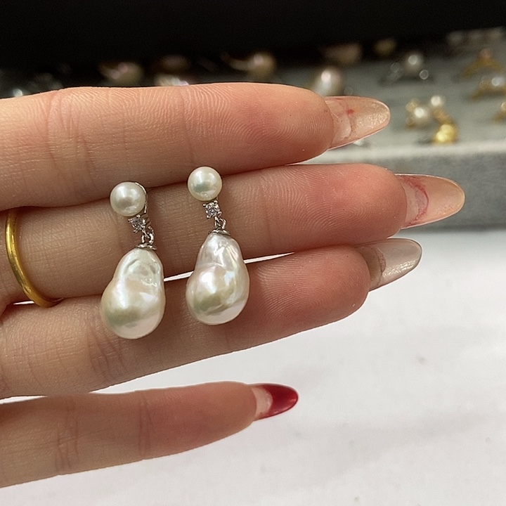 淡水珍珠珍珠耳钉未镶嵌