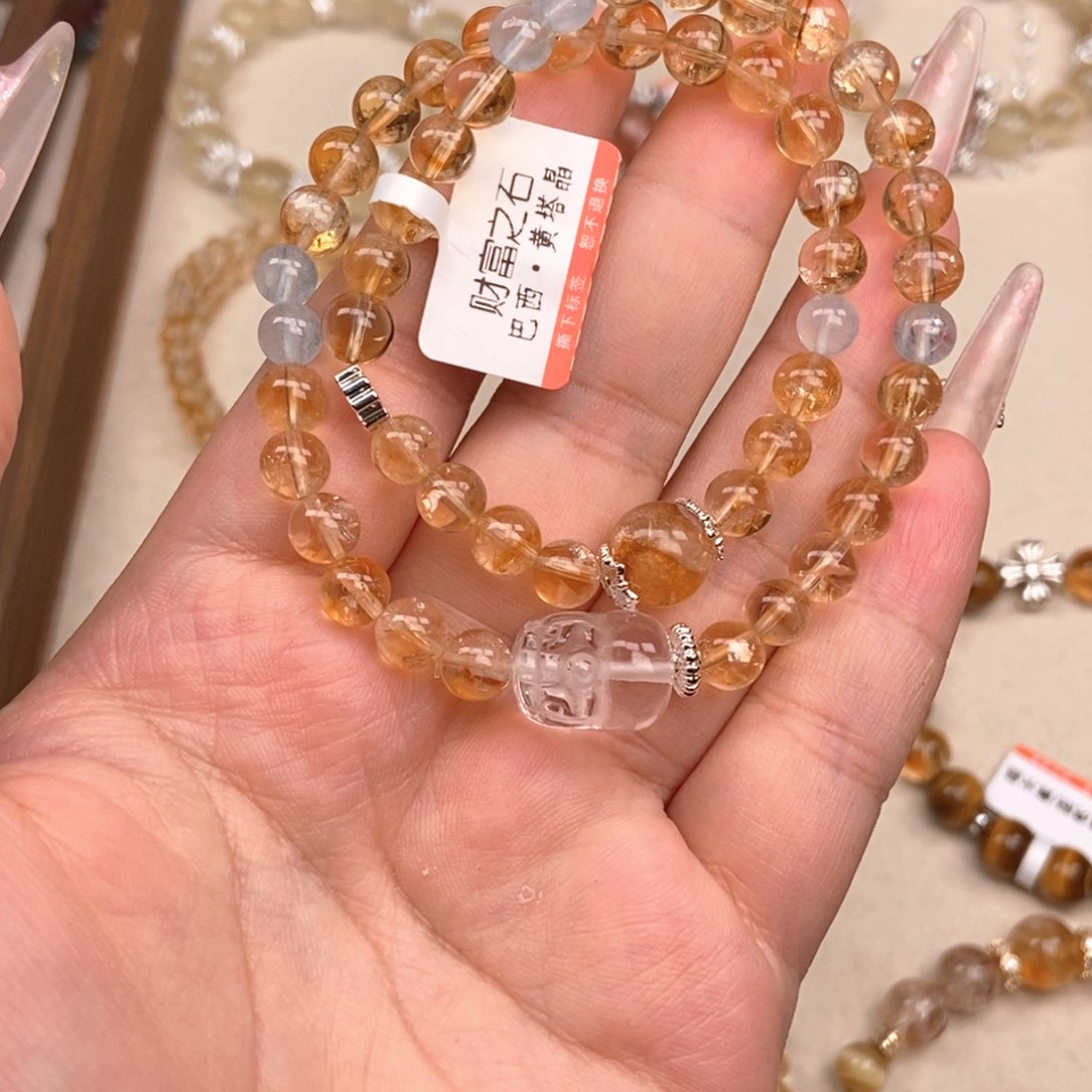 水晶手链未镶嵌黄水晶