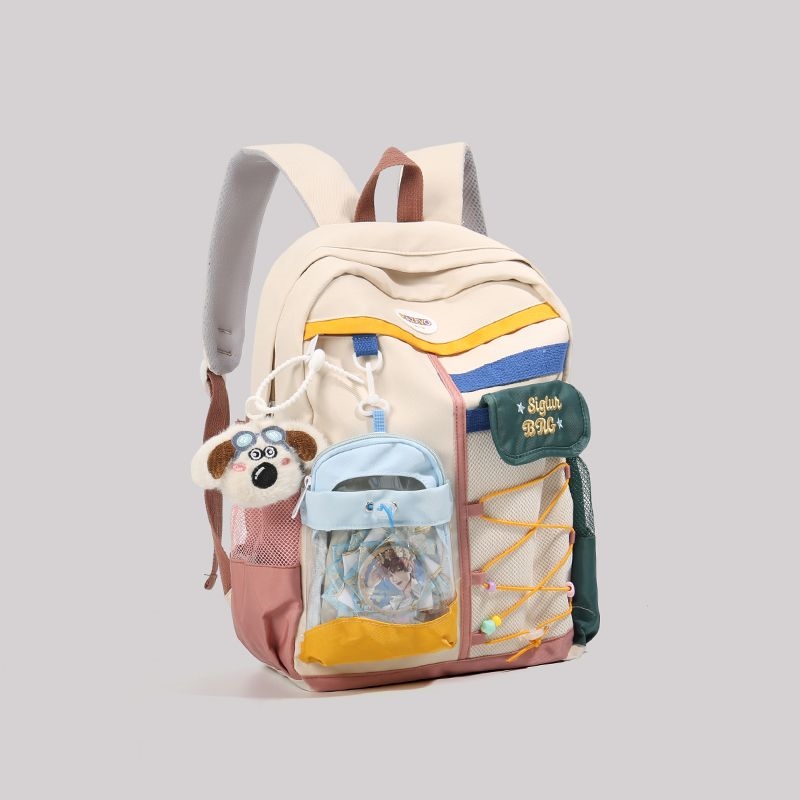 日系大容量学院风少女书包痛包可爱初高中双肩包高颜值多巴胺背包