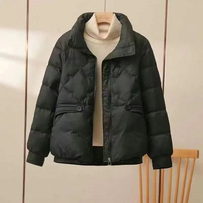 A268新中式国风加厚保暖休闲防寒服显瘦面包服冬季  