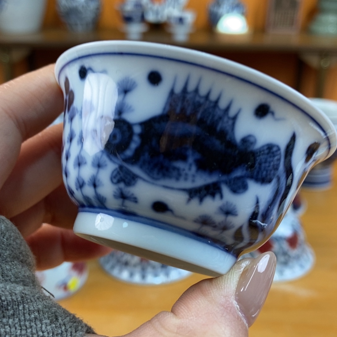 手绘现代茶具非古董