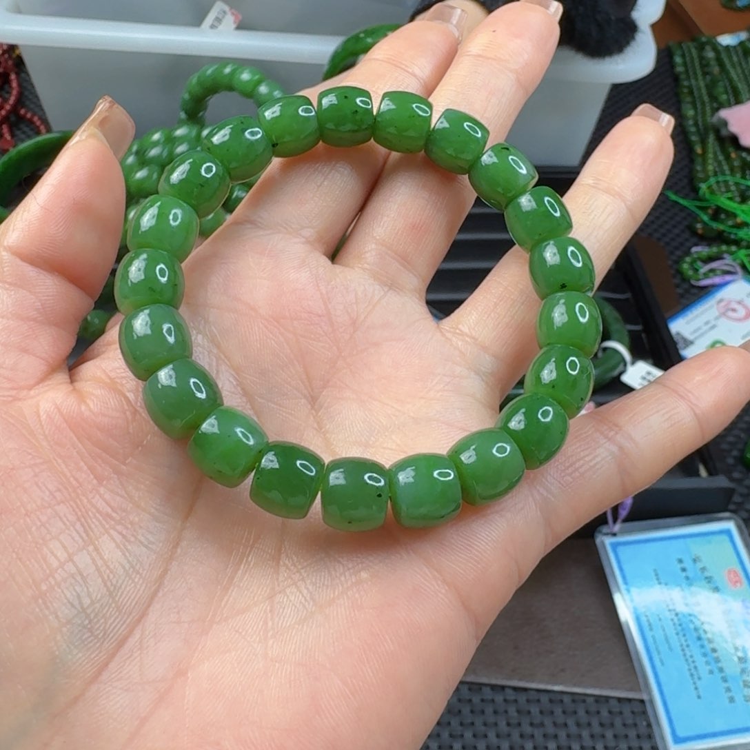 和田玉（碧玉）手链未镶嵌