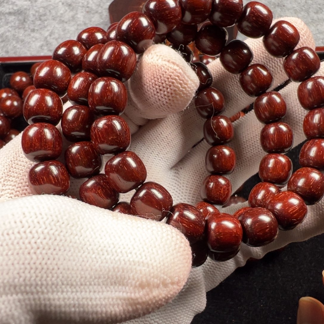 小叶紫檀手串/手链9.5×10帝王级泥料鳞底老型珠