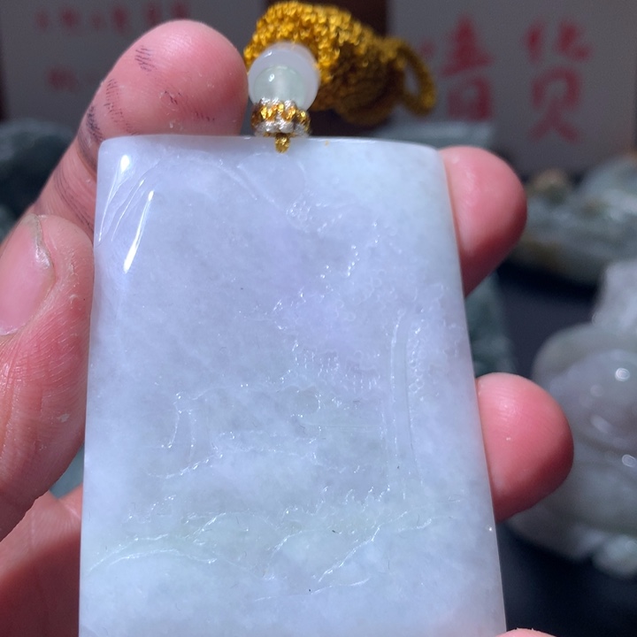 翡翠未镶嵌颈饰保真天然a货翡翠