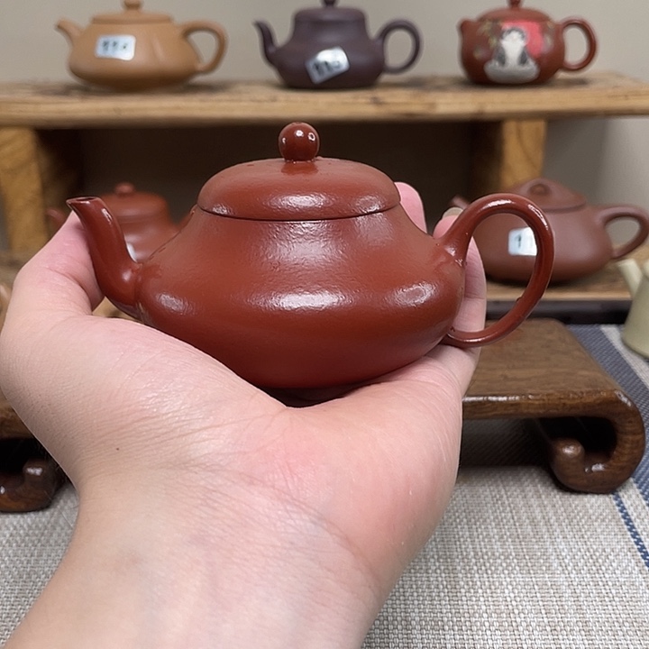 流***月茶壶紫砂原矿手工紫砂壶