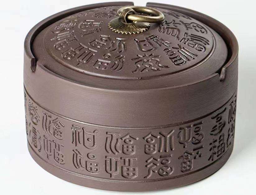 X518-百福紫砂烟灰缸SDYTC