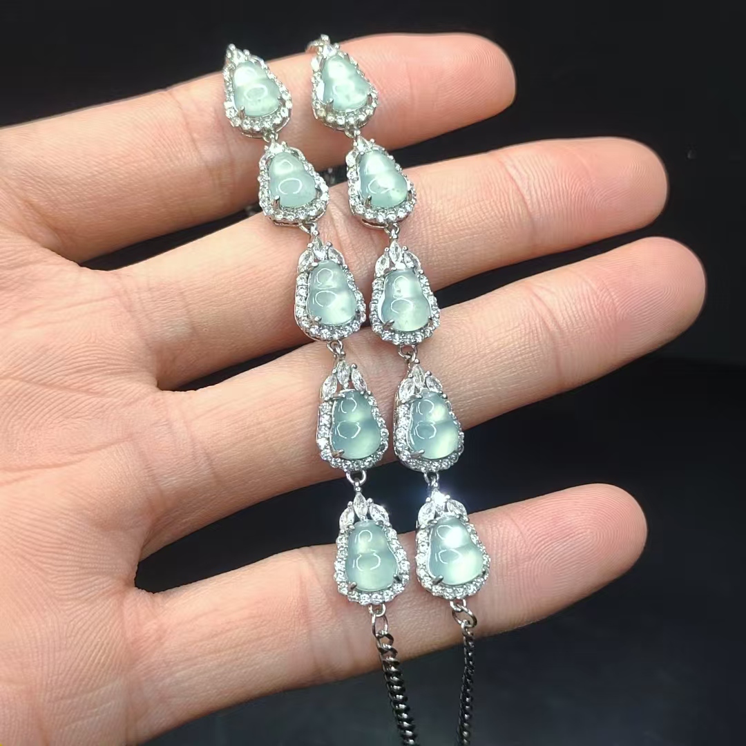 【龙龙严选】翡翠DIY葫芦手链H23【多样性发其一】约7-6mm