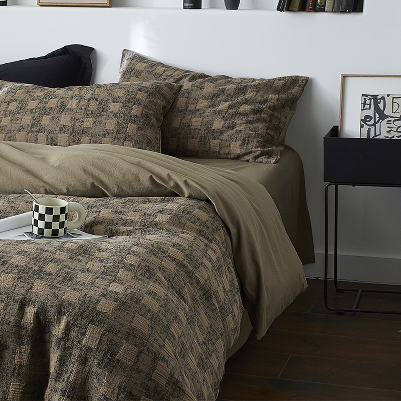 复古风格纹四件套全棉纯棉2025新款提花被套轻奢高级感床上用品