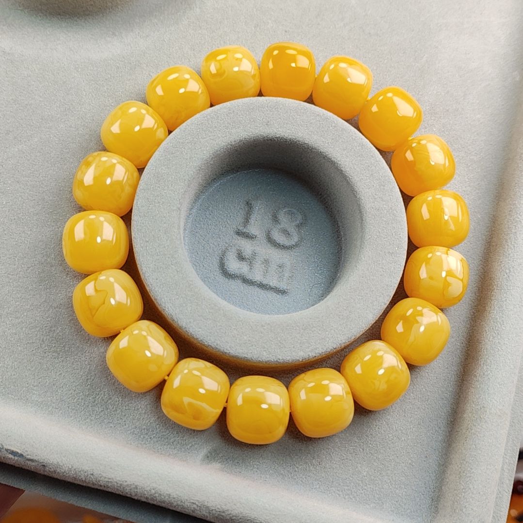 蜜蜡手串未镶嵌手串同料13