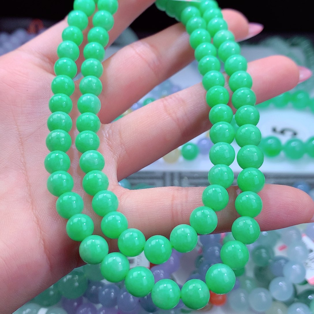 翡翠手链未镶嵌卡7.4