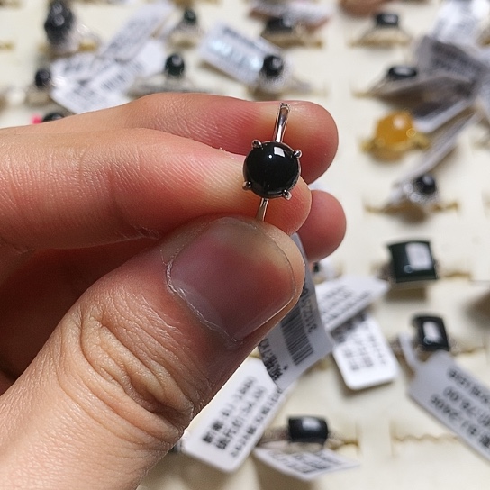 翡翠银S925镶嵌戒指