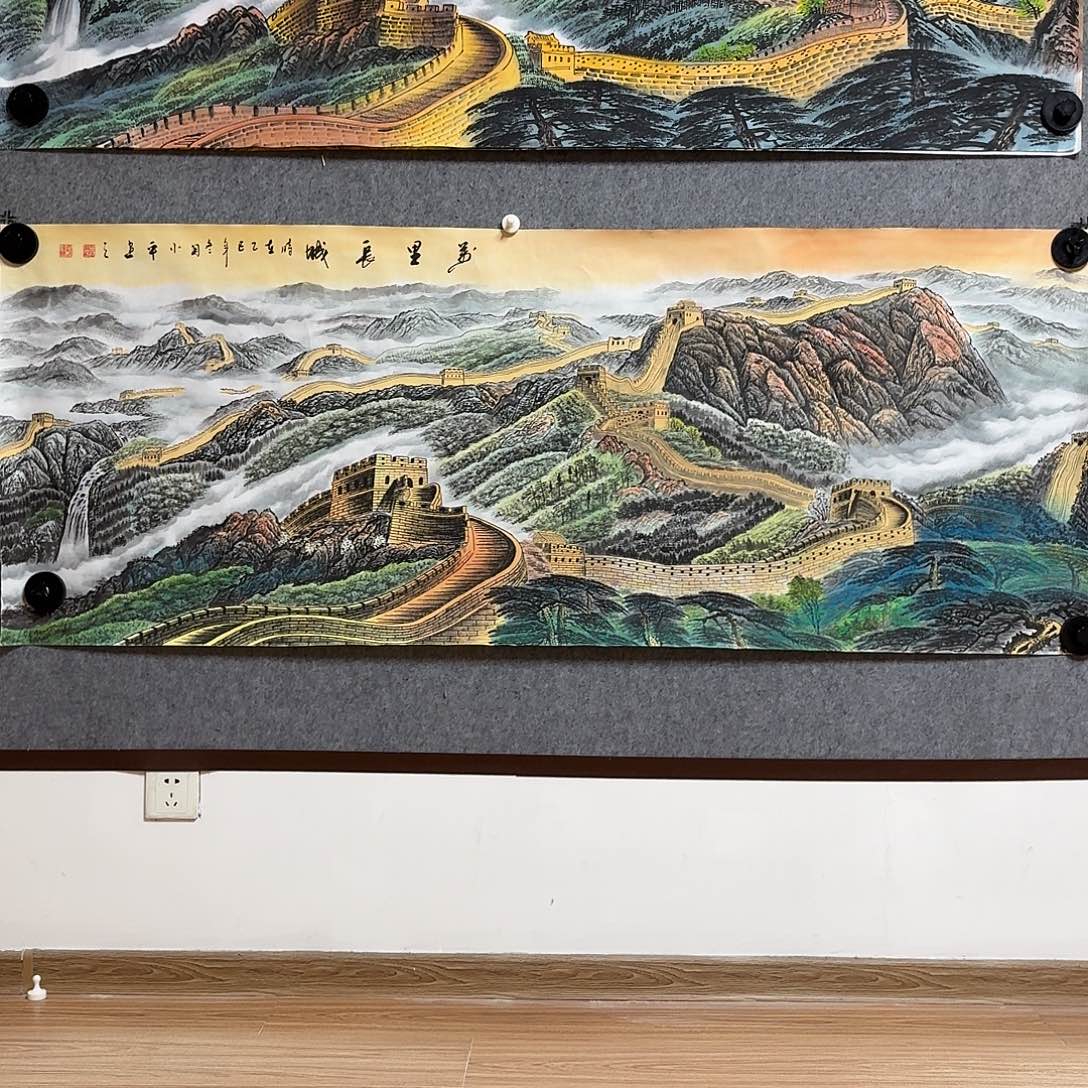 陈***节国画小六尺万里长城
