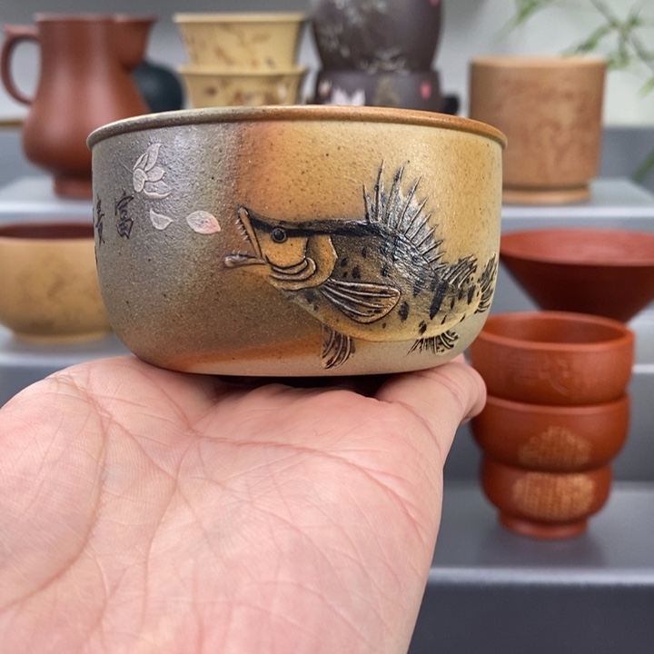 紫砂茶杯宜兴紫砂主人杯