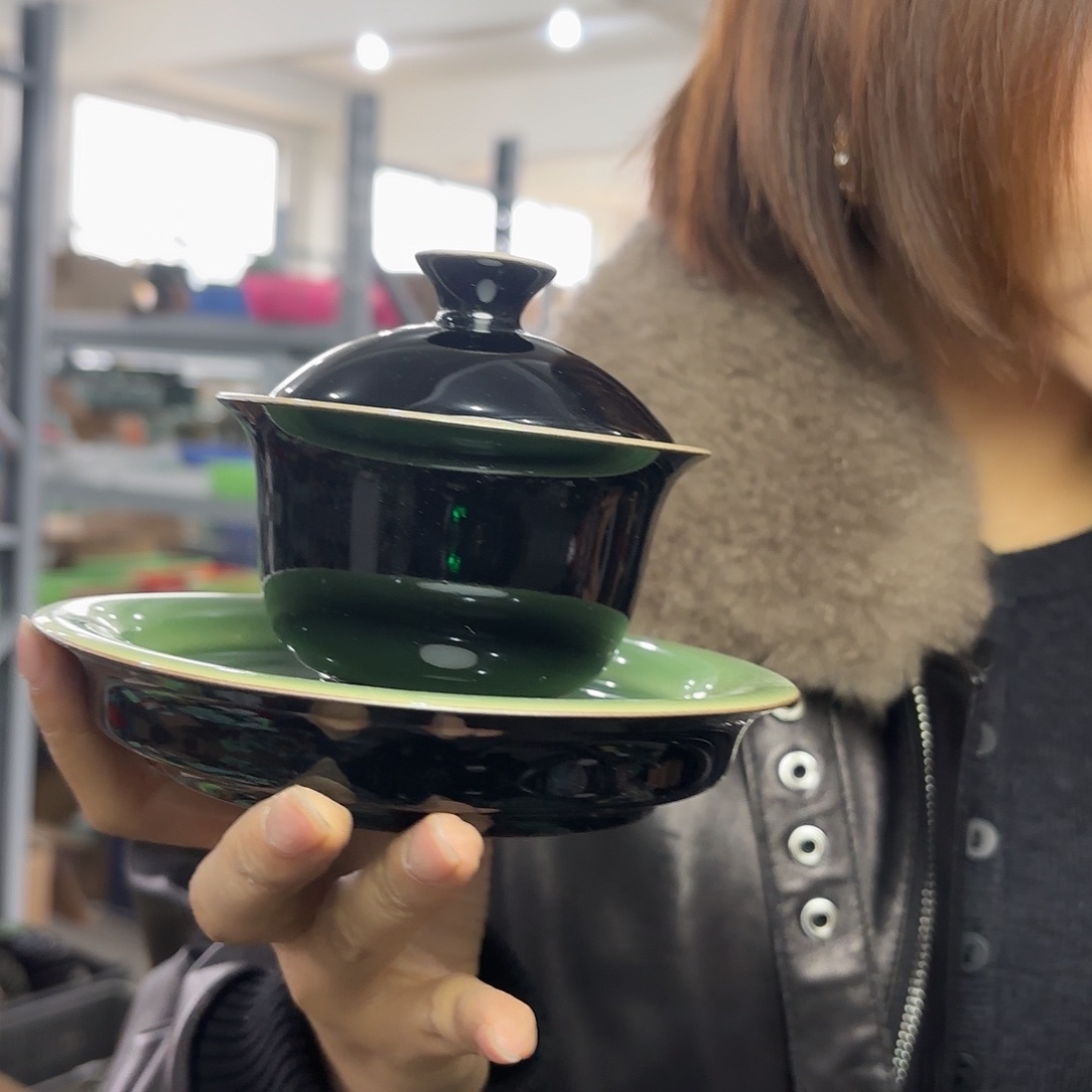 龙泉云间青瓷小米茶器